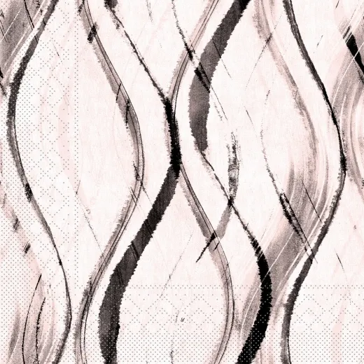 40er Tissue-Serviette, ALBI, rose-schwarz, 600 Stück 116193