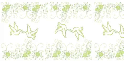 Tischläufer, HOCHZEIT, grün, 40cm x 24m, 4 Rollen 92257