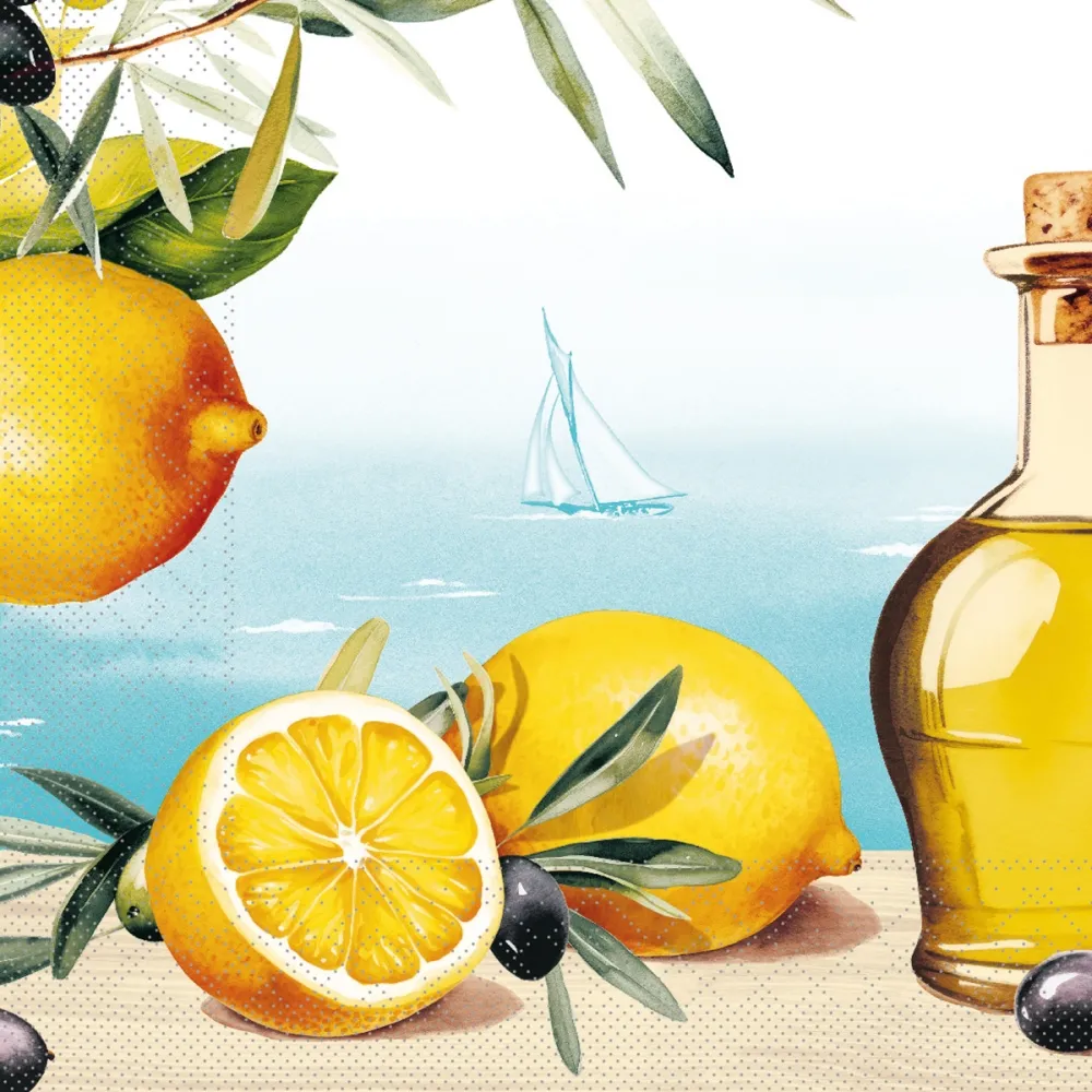 40er Tissue-Serviette, OLIVES & LEMONS, 600 Stück 113663