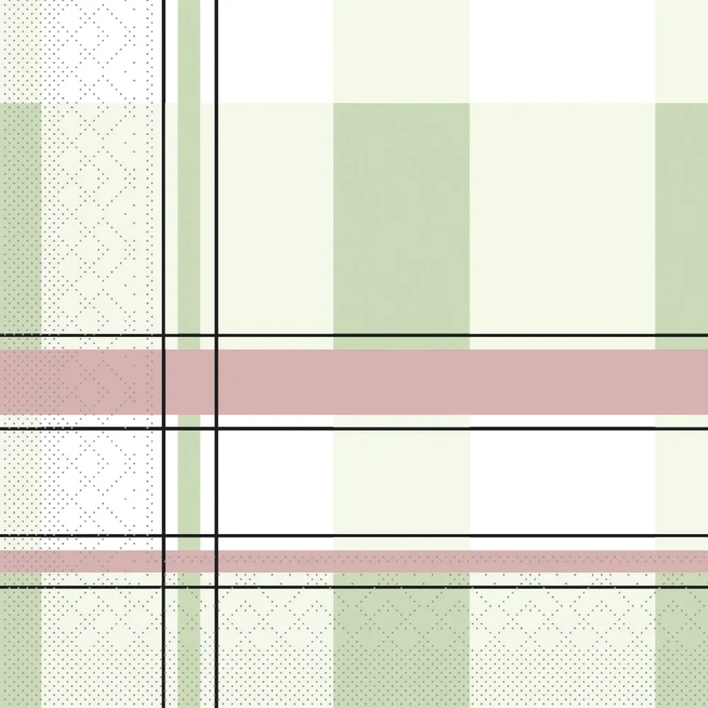 40er Tissue-Serviette, KEVIN, salbei-rose, 600 Stück 116190