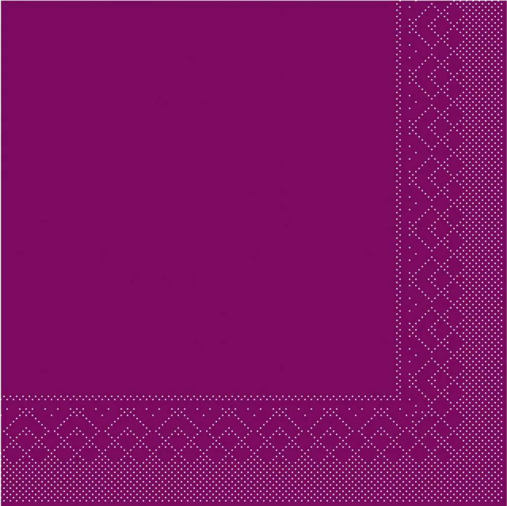 40er Tissue-Serviette, 1/4-FALZ, aubergine, 600 Stück 87734