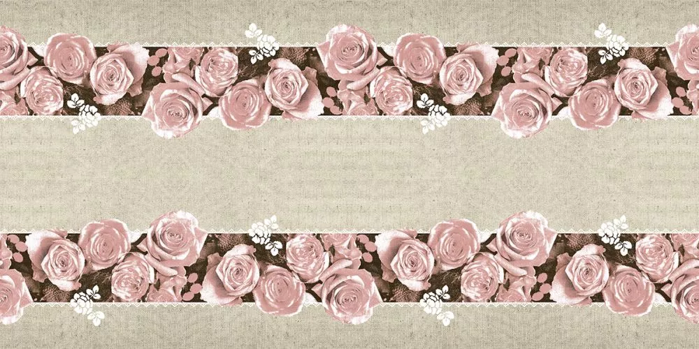 Tischläufer, LOVELY ROSES, rosa, 40cm x 24m, 4 Rollen 91985