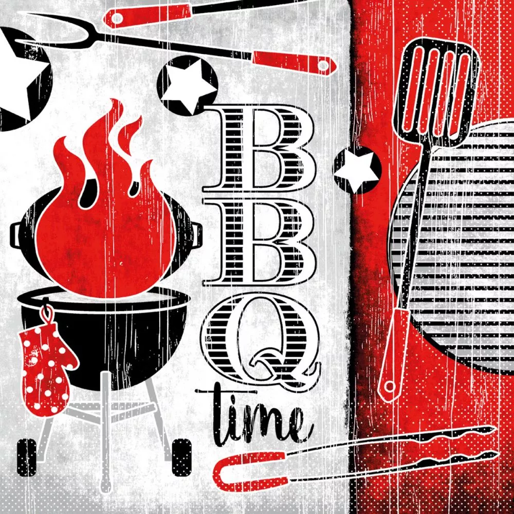 33er Tissue-Serviette, BBQ-TIME, 600 Stück 89187